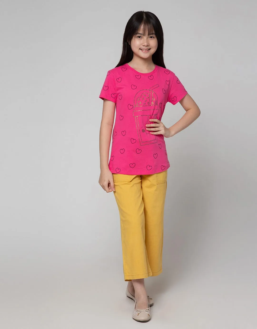 Aero Long Pants Kulot Polos Pinggang Karet Pita
