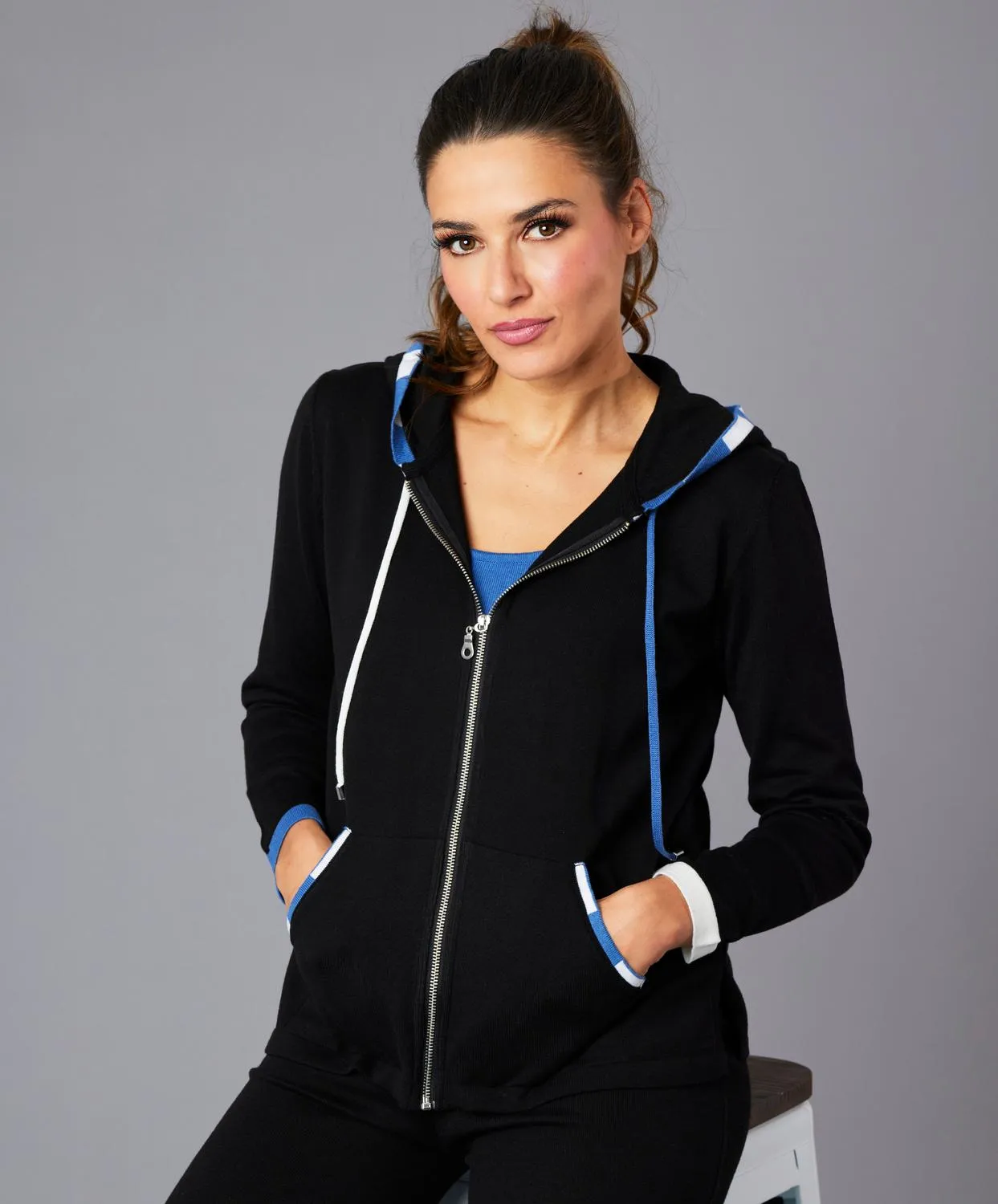 Angel Apparel - Stripe Detail Hoodie