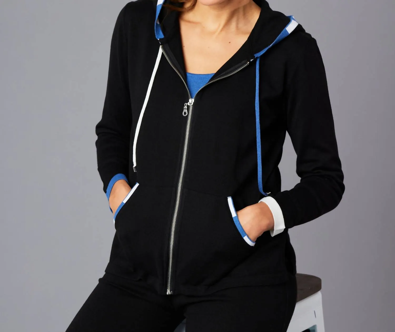 Angel Apparel - Stripe Detail Hoodie