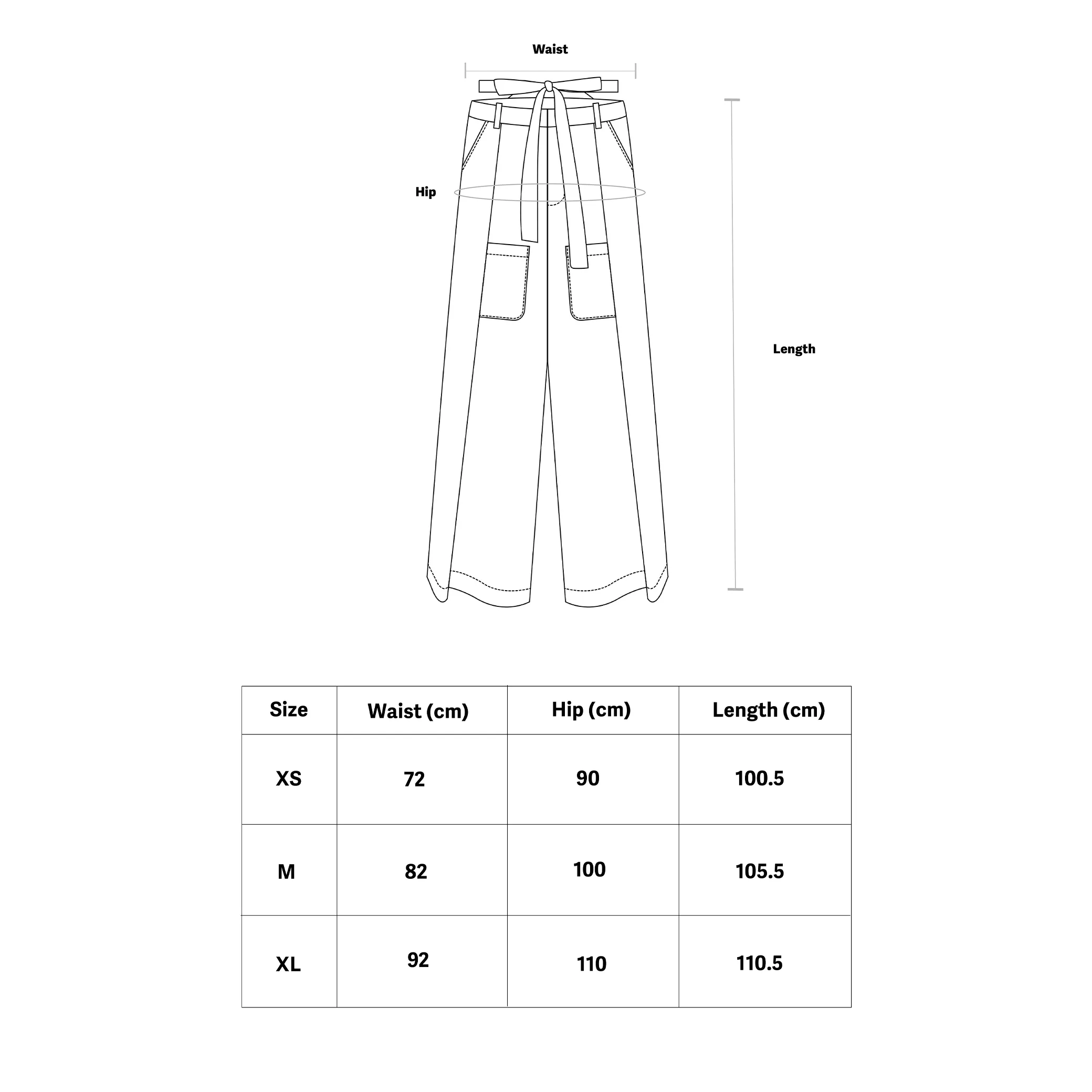 Back Panel Tie Waist Wide-leg Trousers