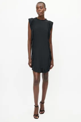 Black Ruffle Mini Dress