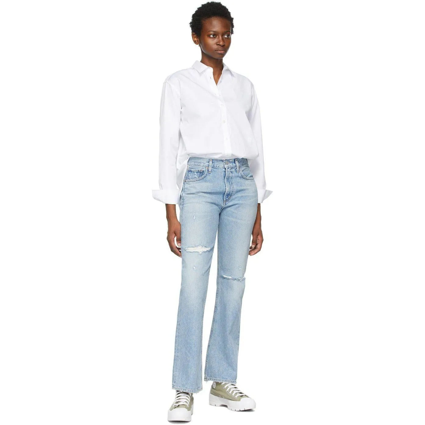 Citizens of Humanity Blue Libby Relaxed Bootcut Jeans