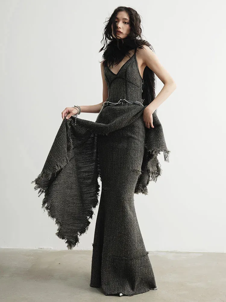 Frandie Long Freyed Skirt