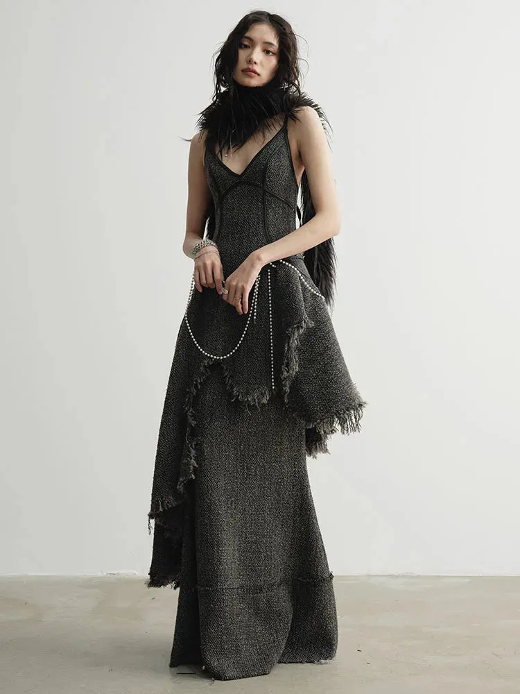 Frandie Long Freyed Skirt