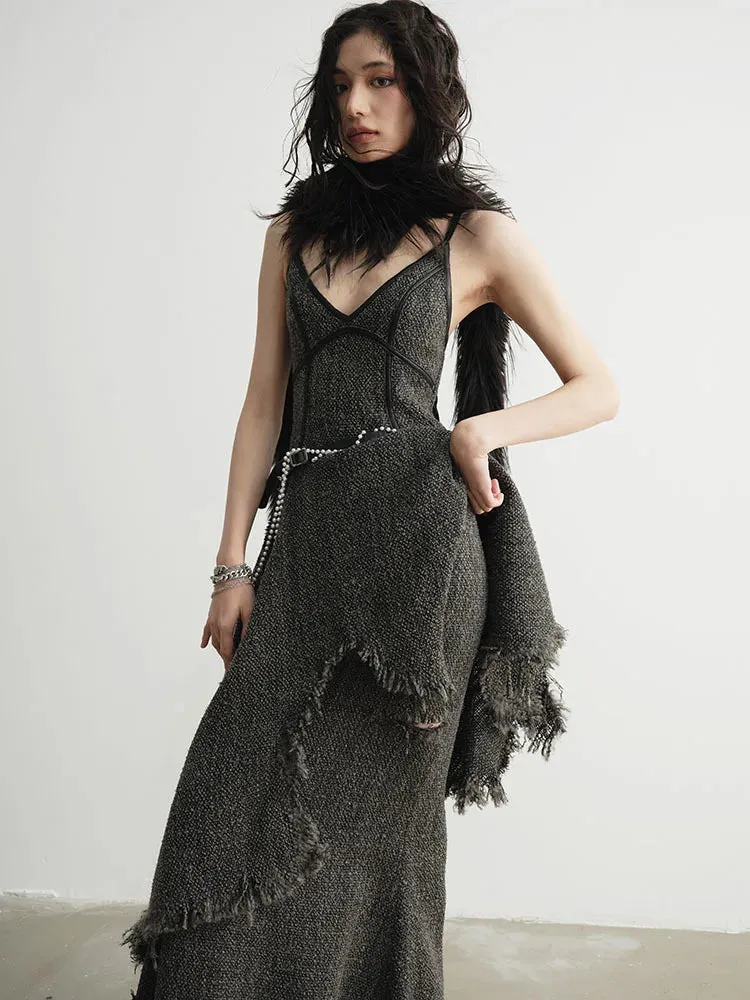 Frandie Long Freyed Skirt