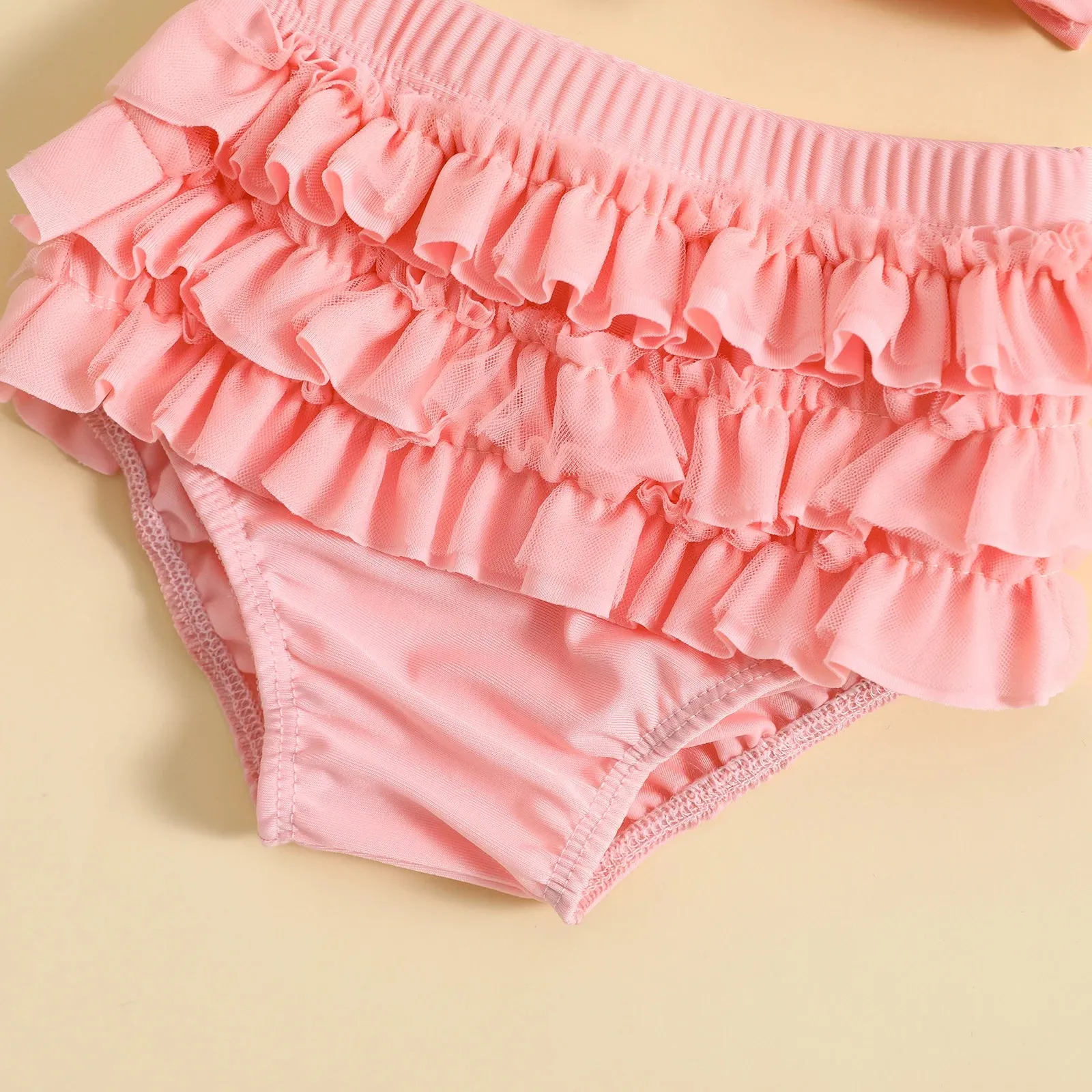 Halter Tops   Layered Ruffle Shorts   Hat Set