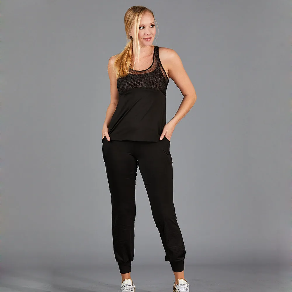 Jade Layered Strap Top (black)