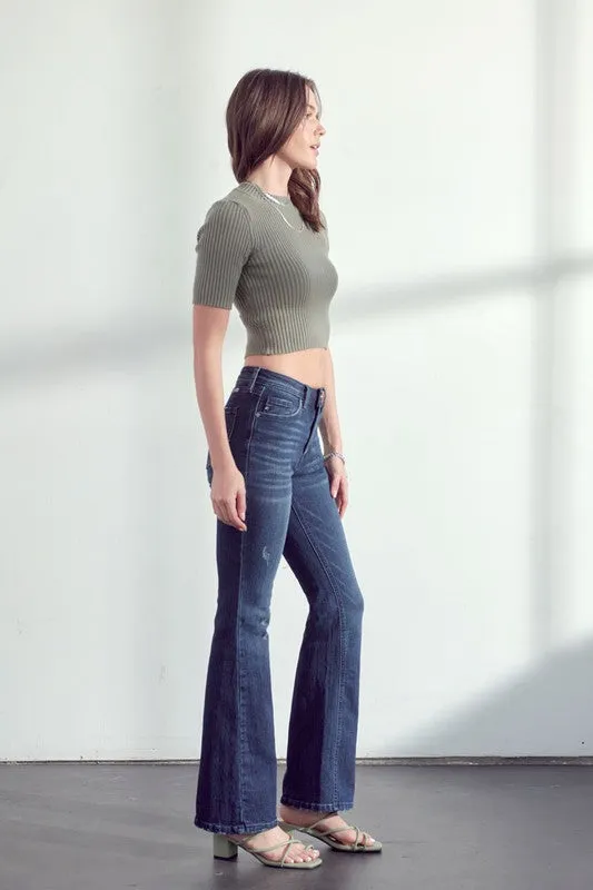 KanCan Petite Mid Rise Boot Cut Jeans