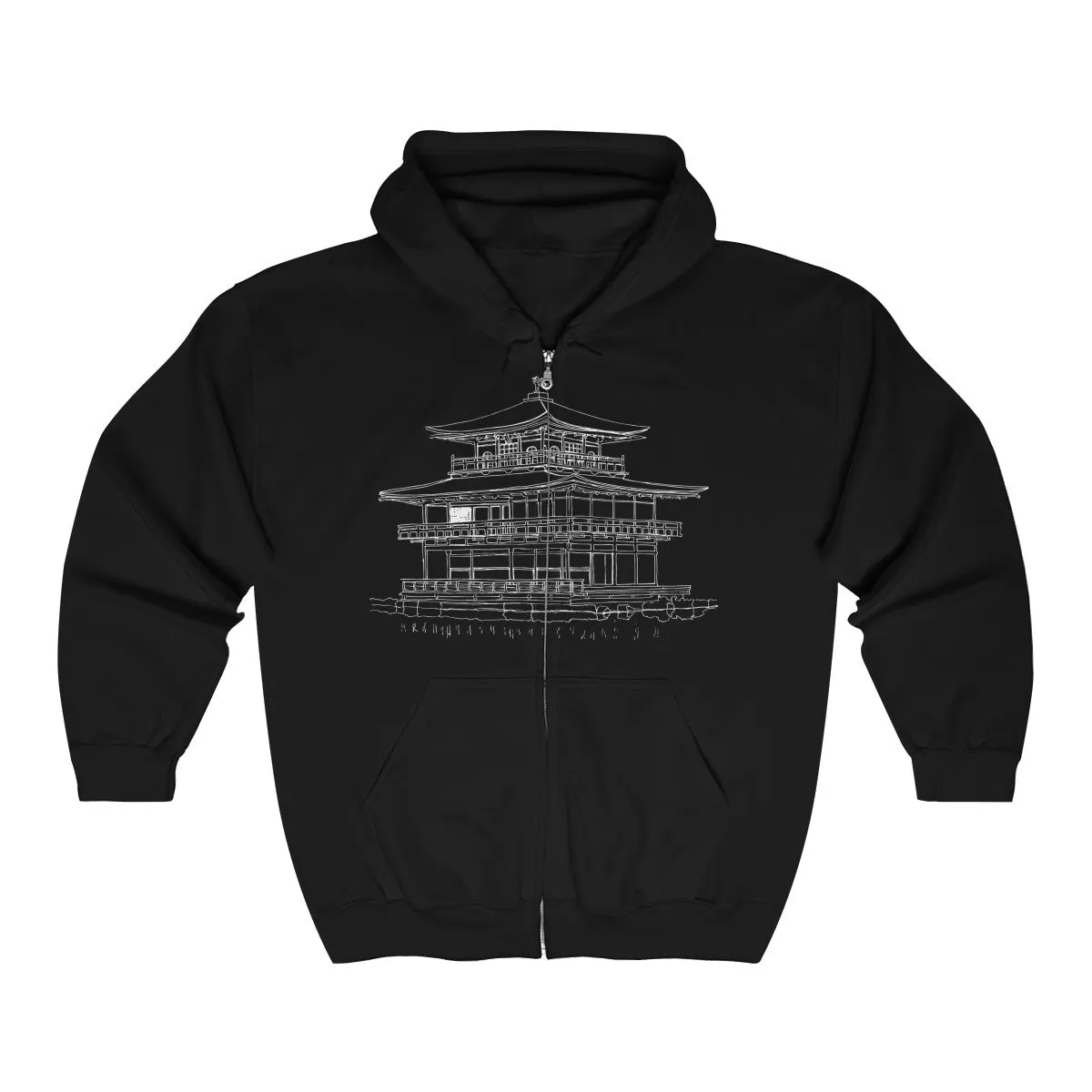 Kinkaku-ji Temple - Unisex Heavy Blend™ Full Zip Hooded Sweatshirt