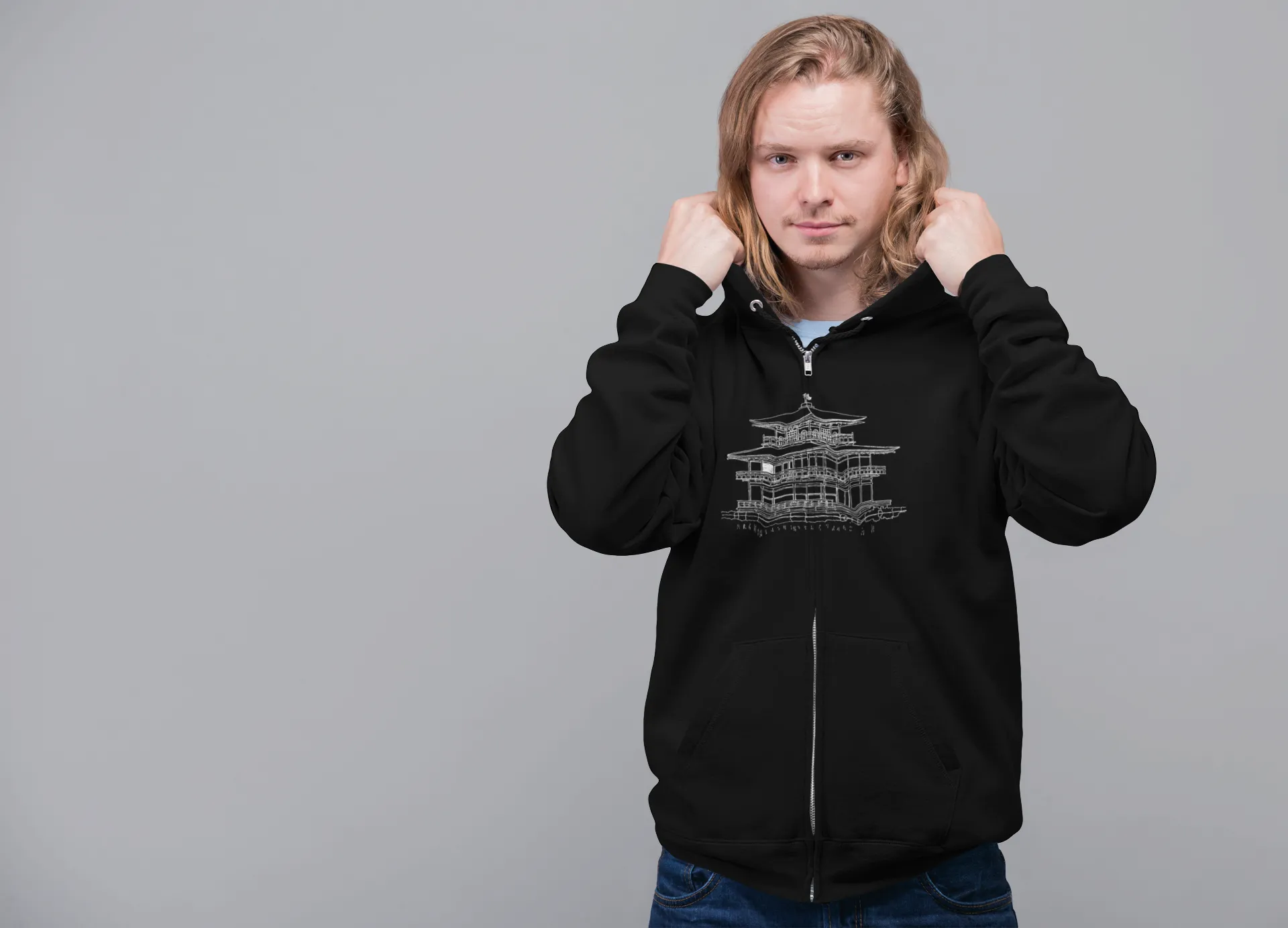 Kinkaku-ji Temple - Unisex Heavy Blend™ Full Zip Hooded Sweatshirt