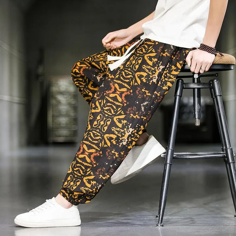 Men’s Casual Wide Leg Pants - Breathable Cotton