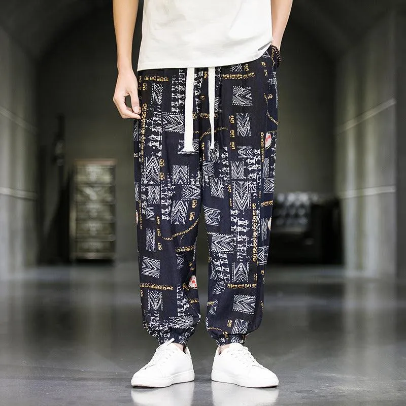 Men’s Casual Wide Leg Pants - Breathable Cotton