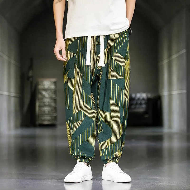 Men’s Casual Wide Leg Pants - Breathable Cotton
