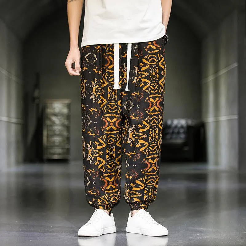 Men’s Casual Wide Leg Pants - Breathable Cotton
