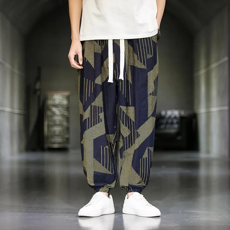 Men’s Casual Wide Leg Pants - Breathable Cotton