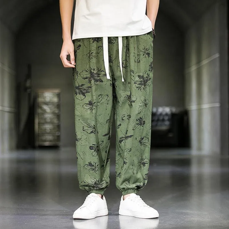 Men’s Casual Wide Leg Pants - Breathable Cotton