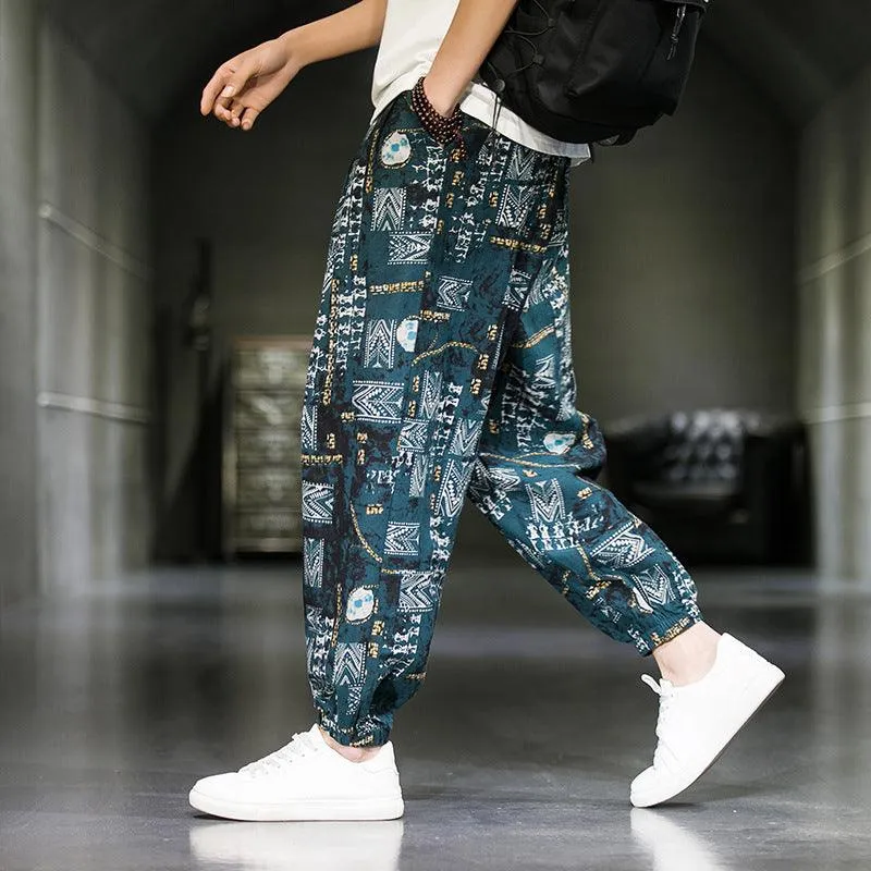 Men’s Casual Wide Leg Pants - Breathable Cotton