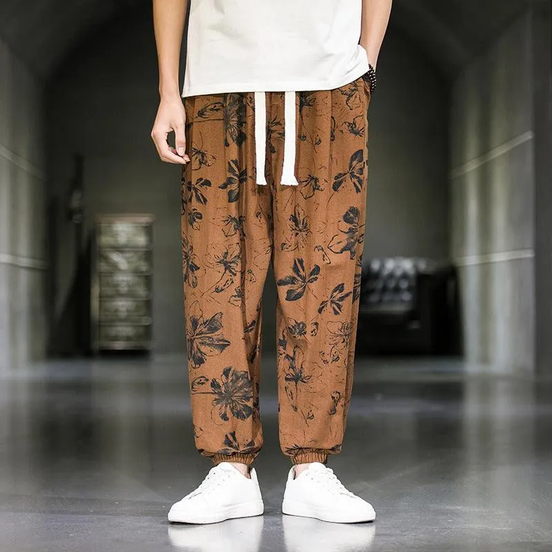 Men’s Casual Wide Leg Pants - Breathable Cotton