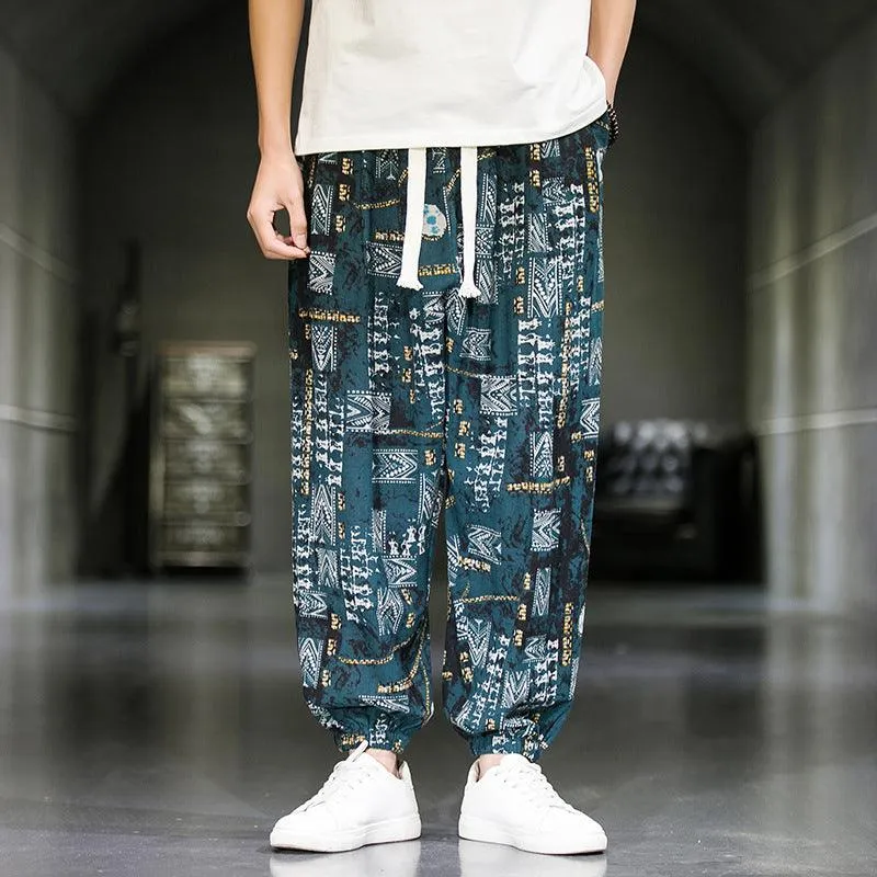 Men’s Casual Wide Leg Pants - Breathable Cotton