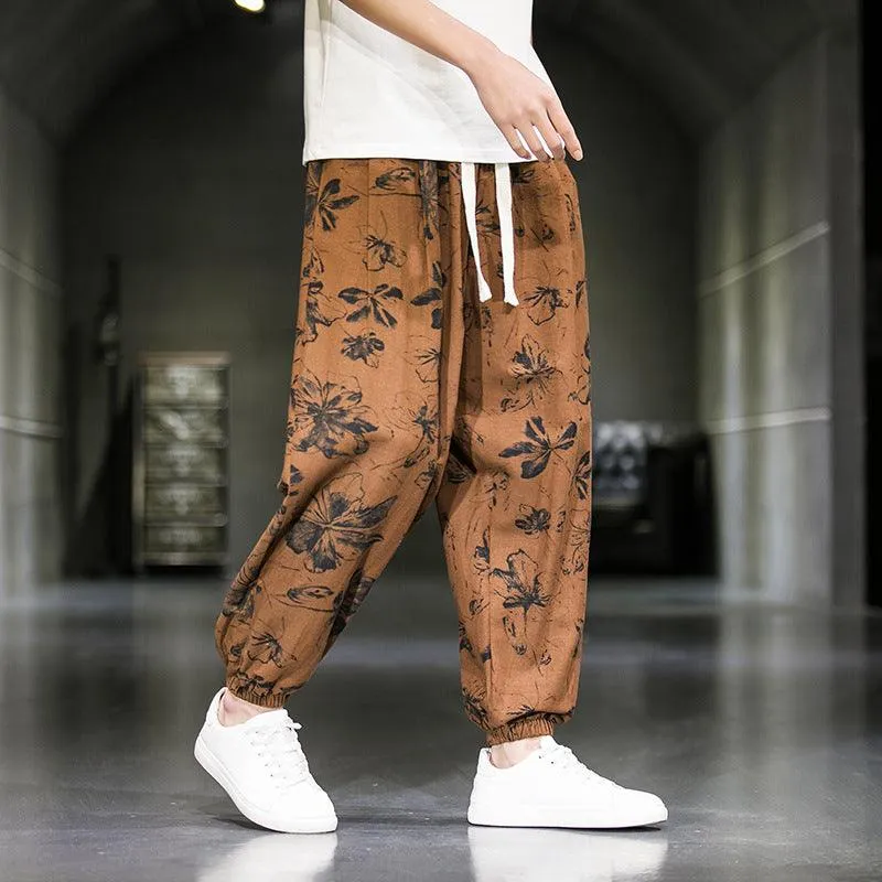 Men’s Casual Wide Leg Pants - Breathable Cotton