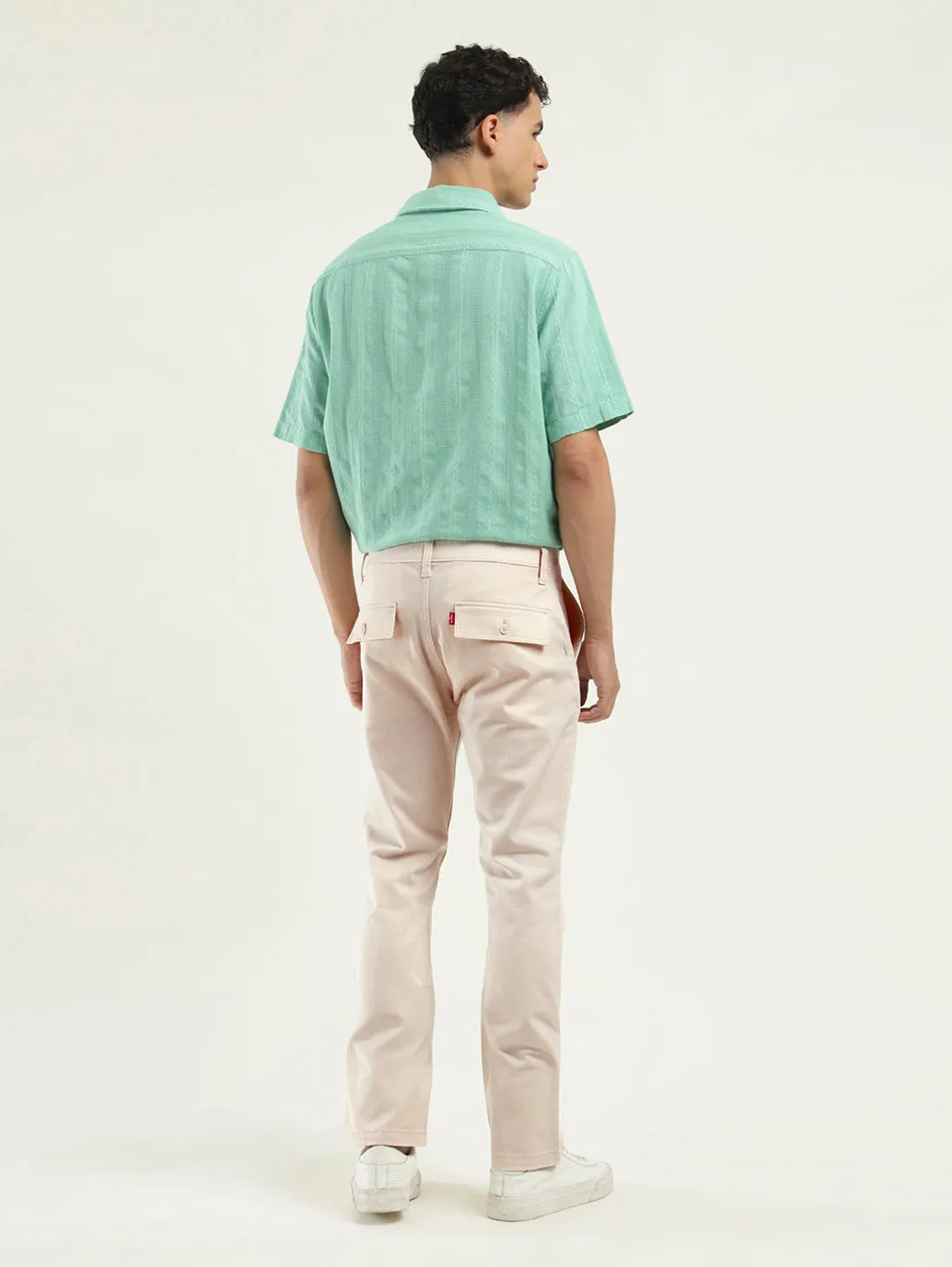 Men's Cream Slim Fit Chinos