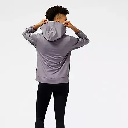 New Balance Women's Relentless Terry Hoodie - Zinc
