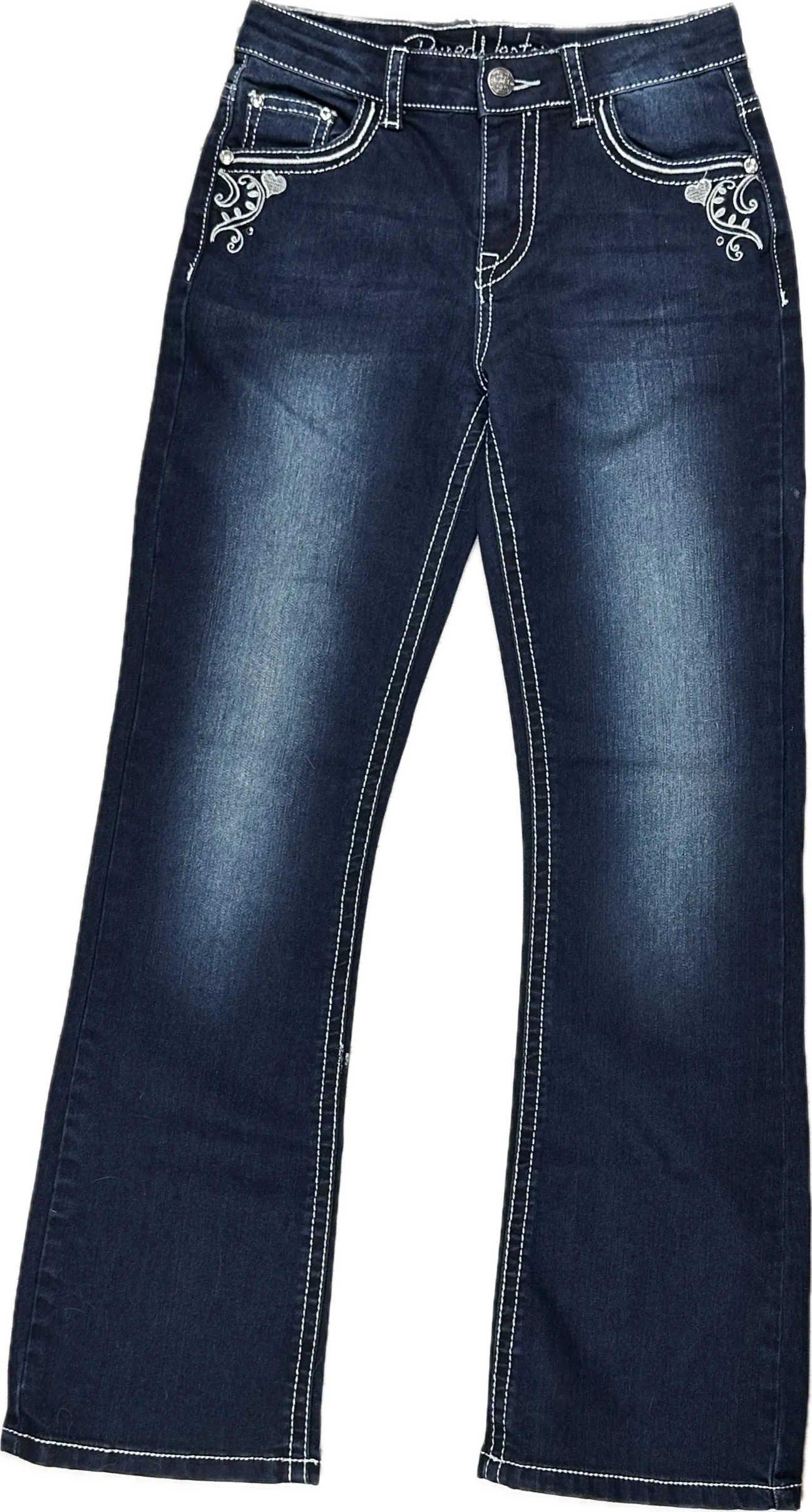 Pure Western Girls Embellished  Bootcut Jeans- Size 10Y
