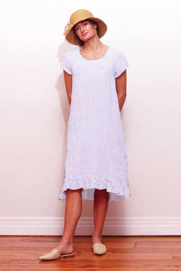 ruffle dress with cap sleeves