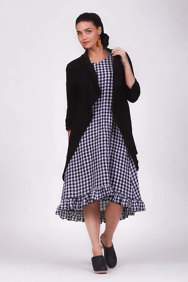 ruffle dress with cap sleeves
