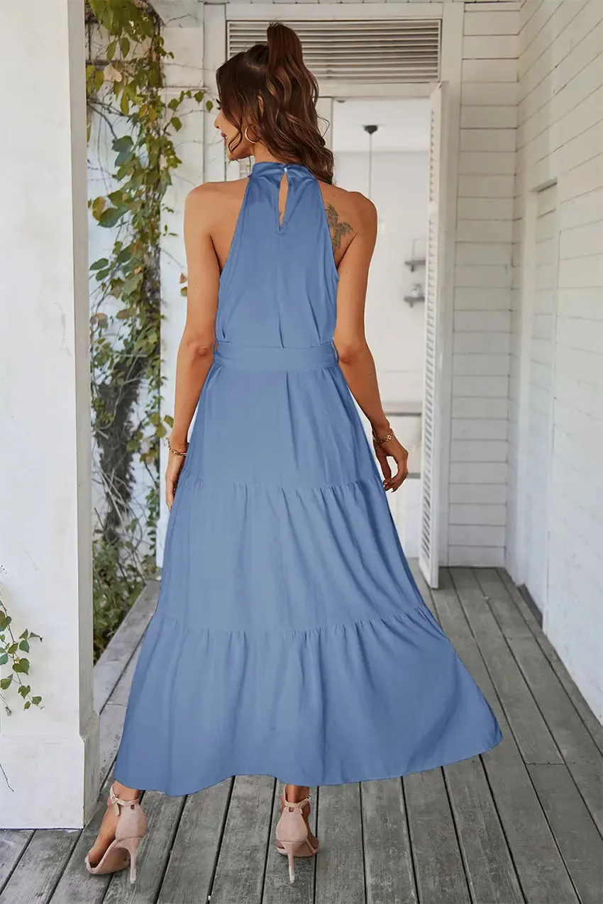 Sleeveless Halter Neck  Boho Dresses