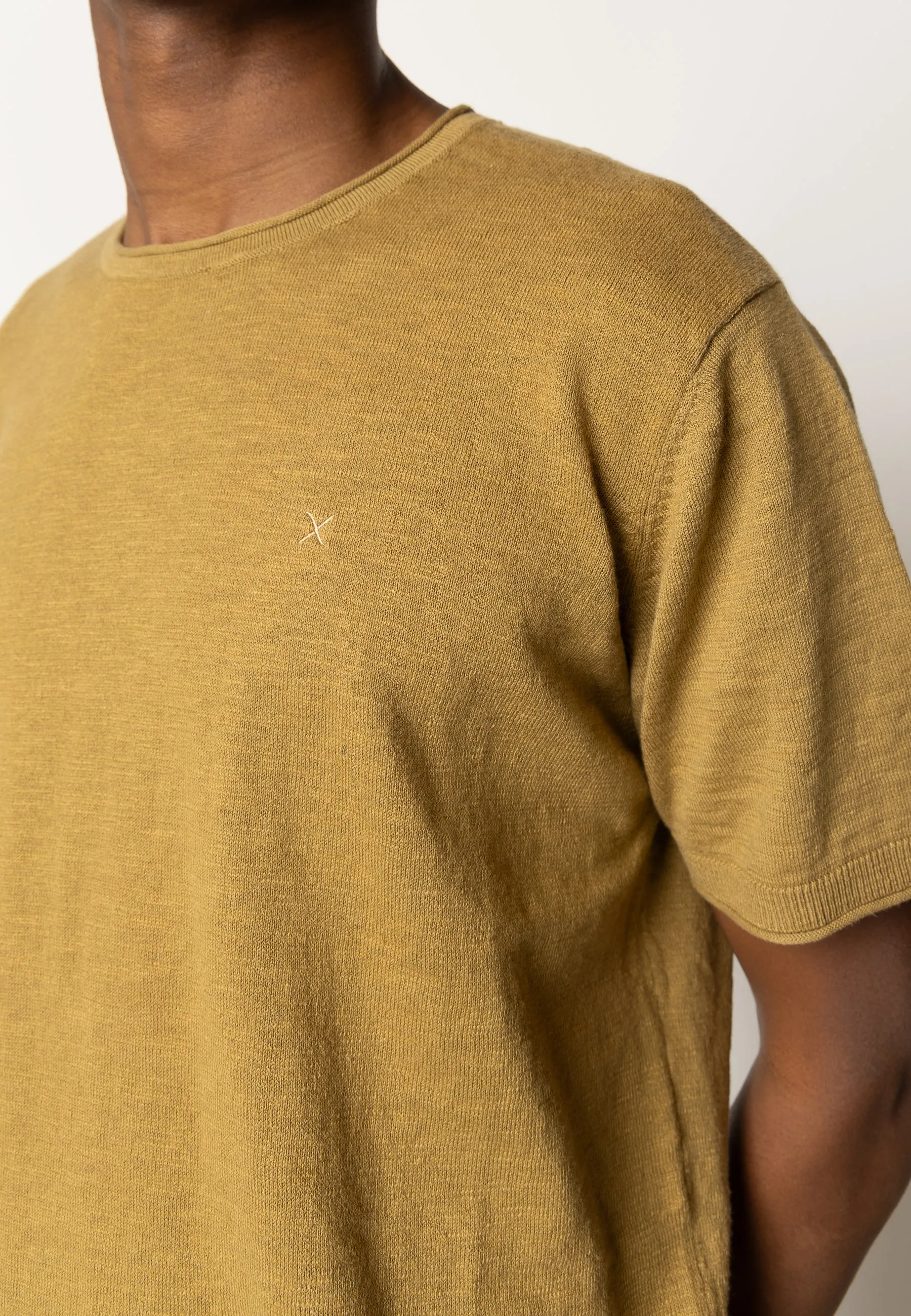 Thomas knitted t-shirt - Dark Khaki