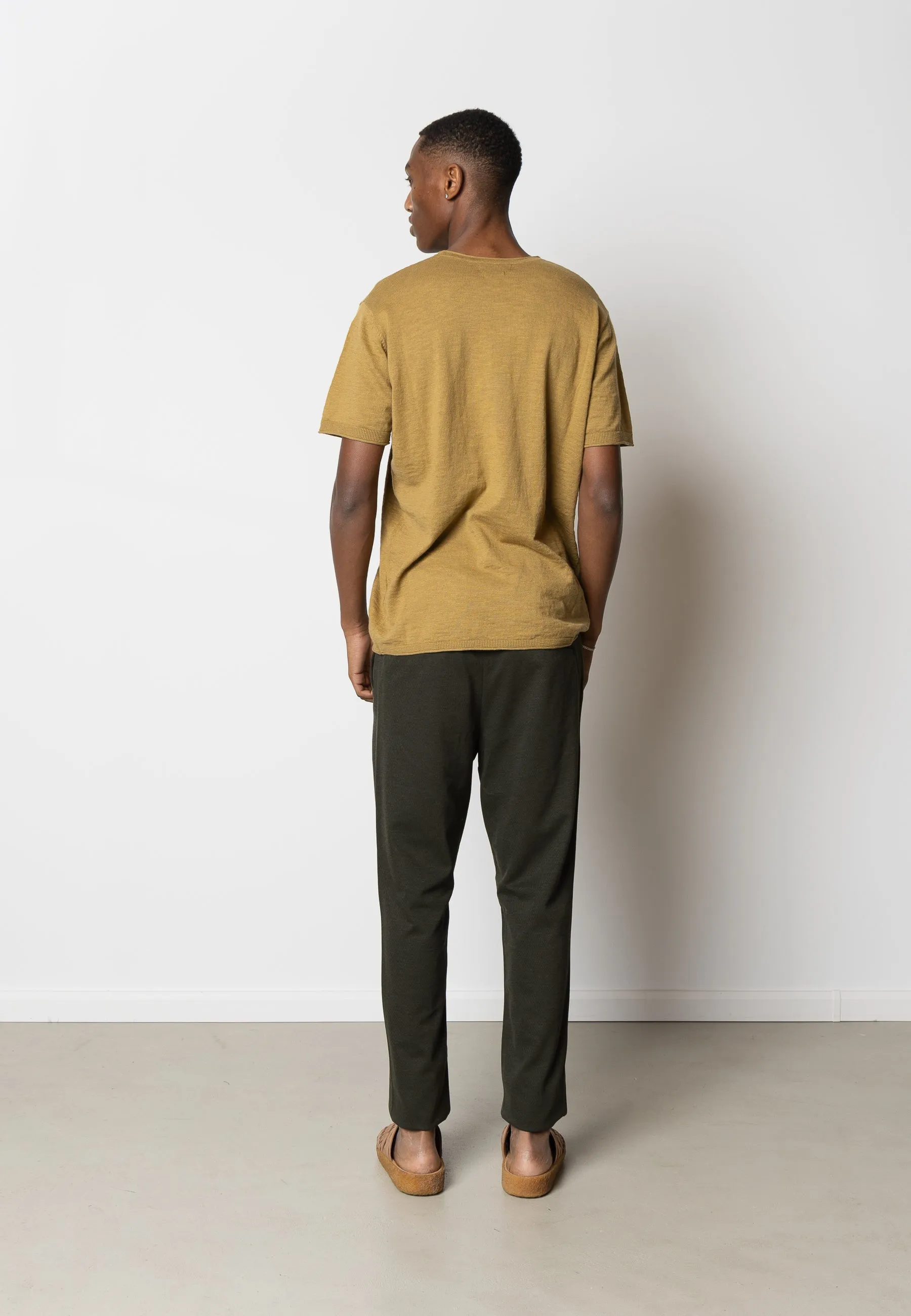 Thomas knitted t-shirt - Dark Khaki