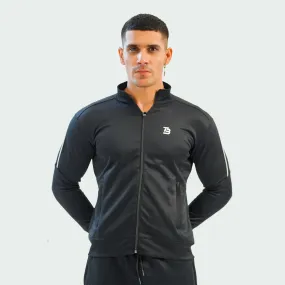 Zipper Activewear Top - Black