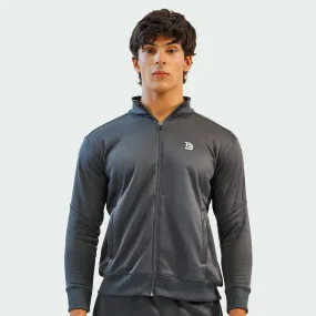 Zipper Activewear Top - Grey